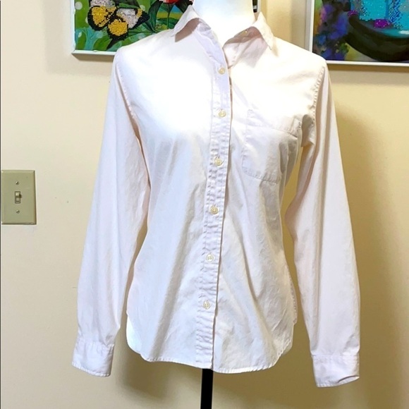 3/$20 ❤️ 𝅺EDDIE Bauer Light Pink Button Down Shirt US XS - Picture 3 of 7